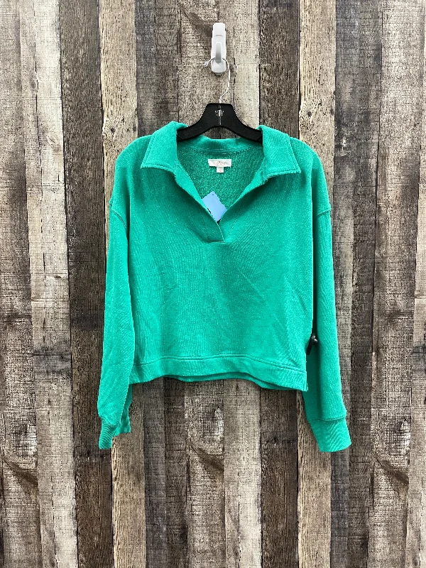 Sweatshirt Collar By Colsie In Green, Size: S