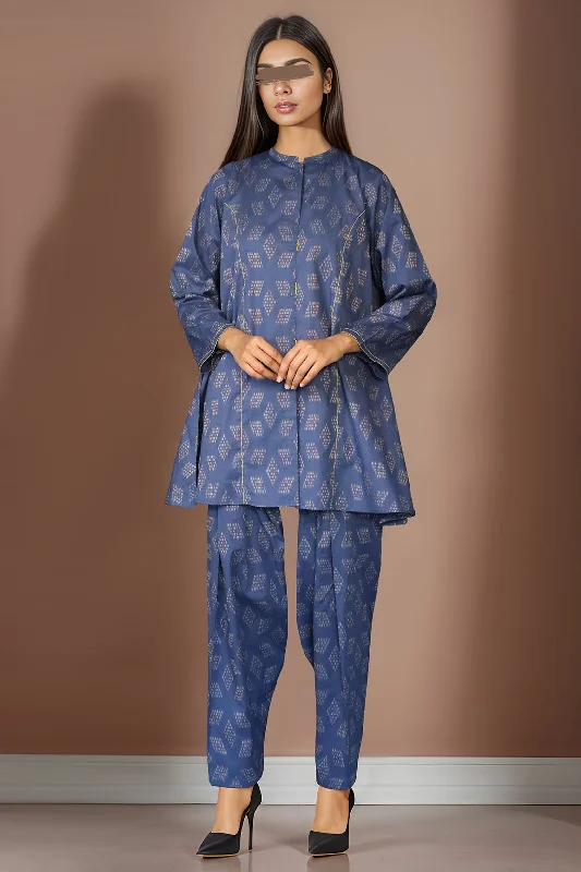 Cotton Jacquard Stitched 2 Piece (Shirt/Trouser)