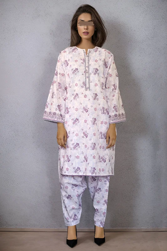 Printed Khaddar Stitched Shirt