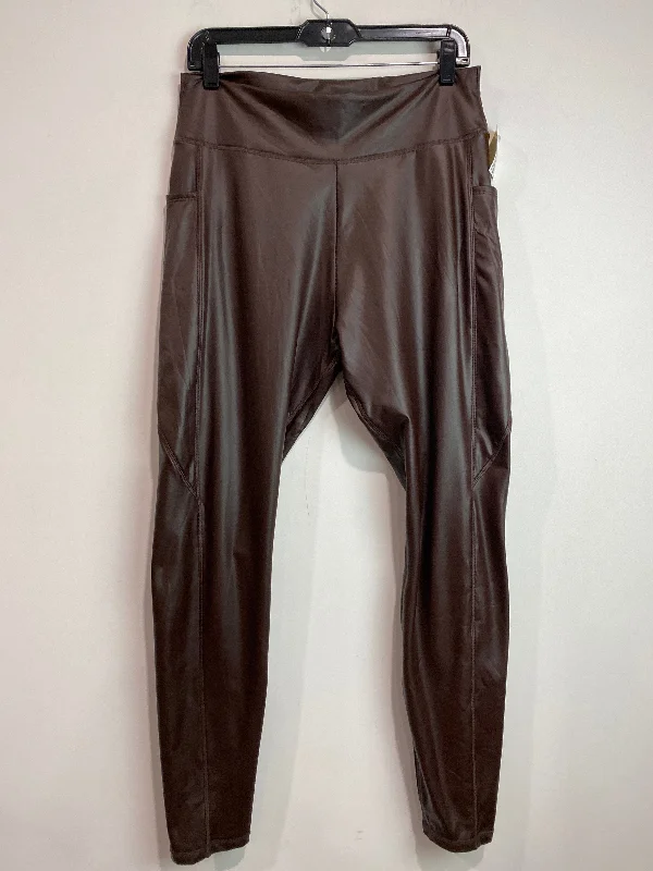 Pants Leggings By Cmf In Brown, Size: Xl