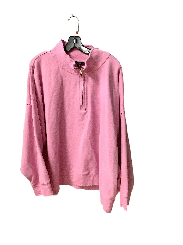 Sweatshirt Collar By J. Crew In Pink, Size: 3x