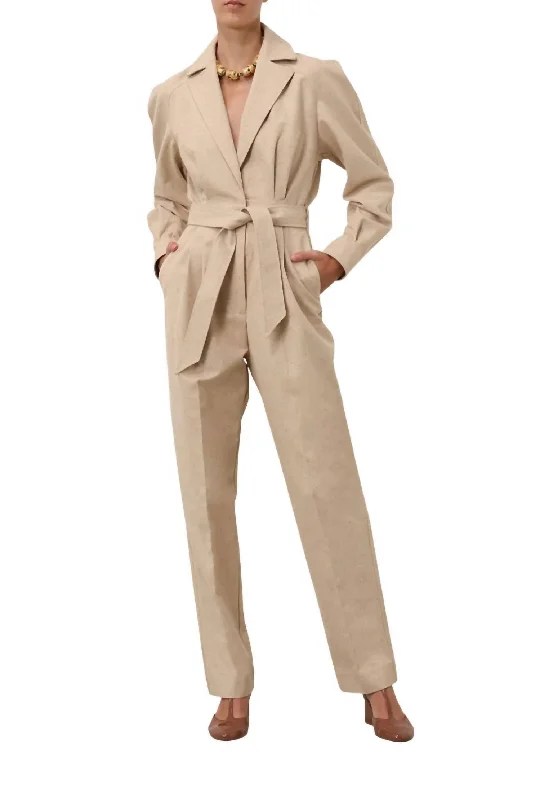 Natura Melange Jumpsuit In Natural