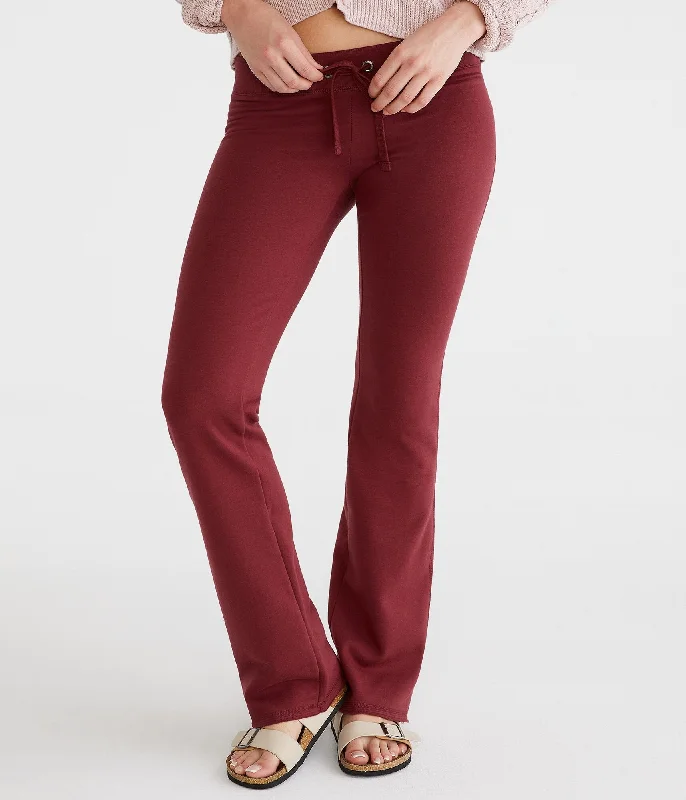 Aeropostale Solid Fit & Flare Sweatpants