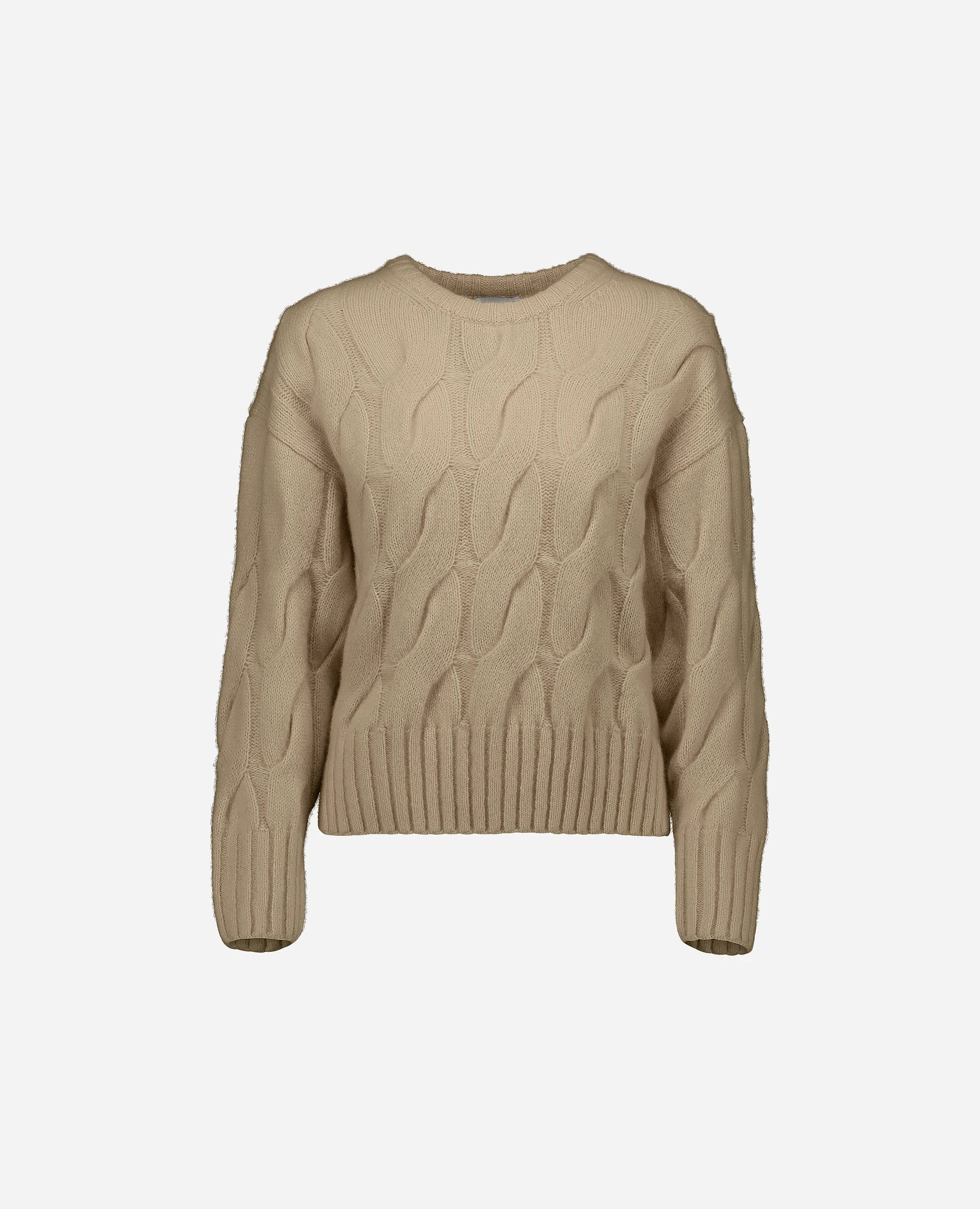 Cashmere-Mischung Pullover in Beige - Kastiger Schnitt