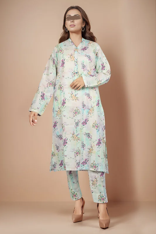 Printed Khaddar Stitched 2 Piece (Shirt/Trouser)