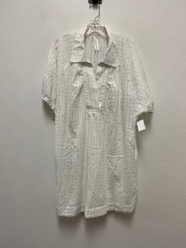 Dress Casual Short By Anthropologie In Cream, Size: Xl