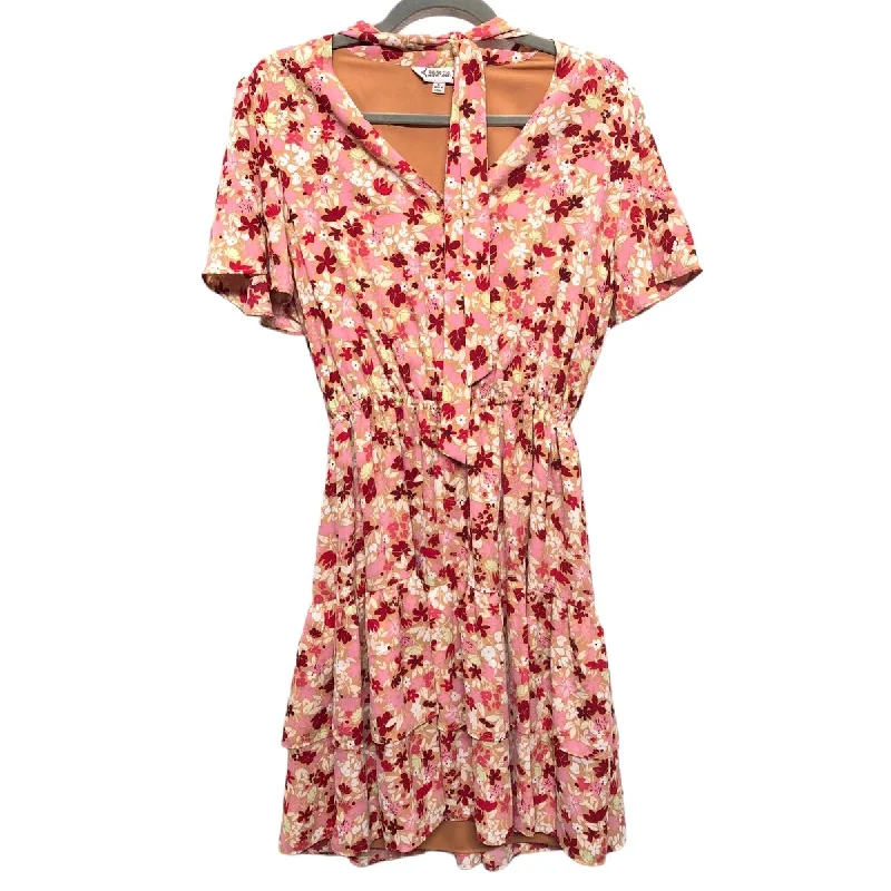 Dress Casual Short By Nanette By Nanette Lepore In Pink & Red, Size: 6