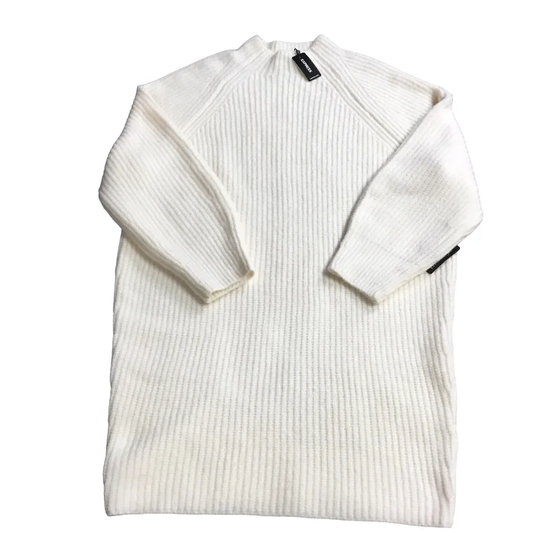 Dress Sweater By Express In Cream, Size: M