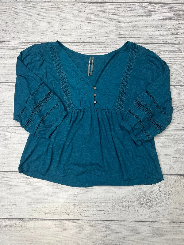 Blue Top Short Sleeve Anthropologie, Size S