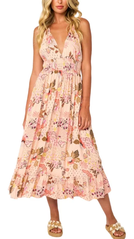 Carina Maxi In Orange Floral