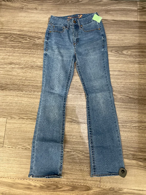 Jeans Boot Cut By Seven 7 In Blue, Size: 4