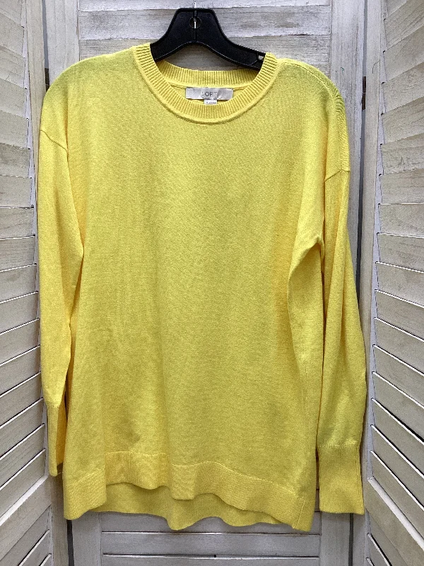 Top Long Sleeve By Loft In Yellow, Size: Xs