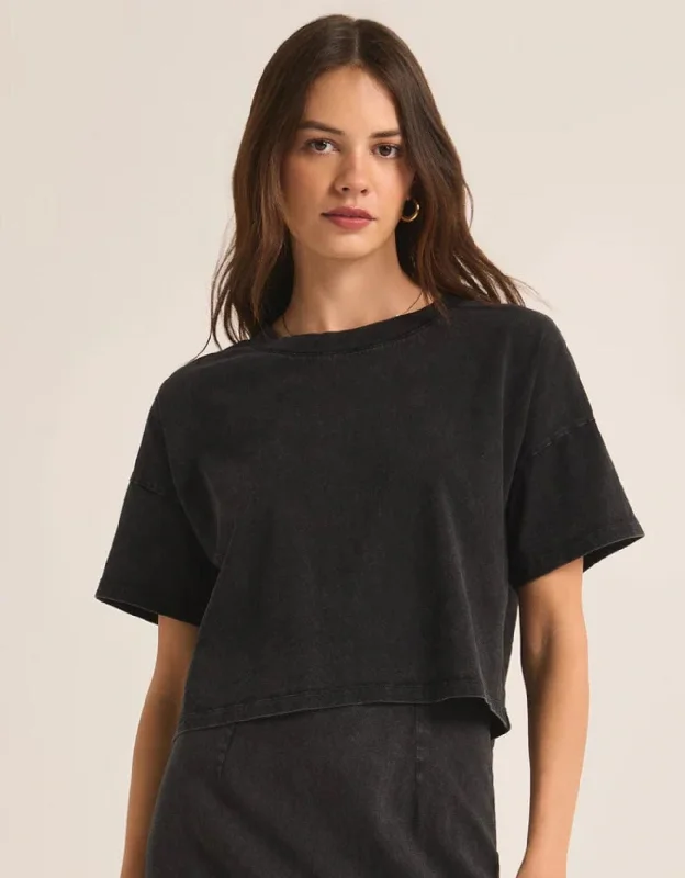 Z Supply Sway Cropped Tee BLACK