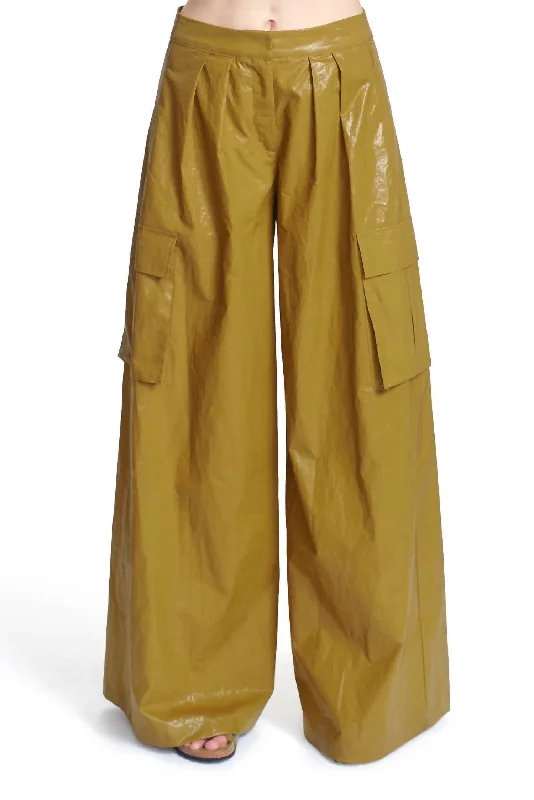 Nubia Wide Leg Pants In Olive