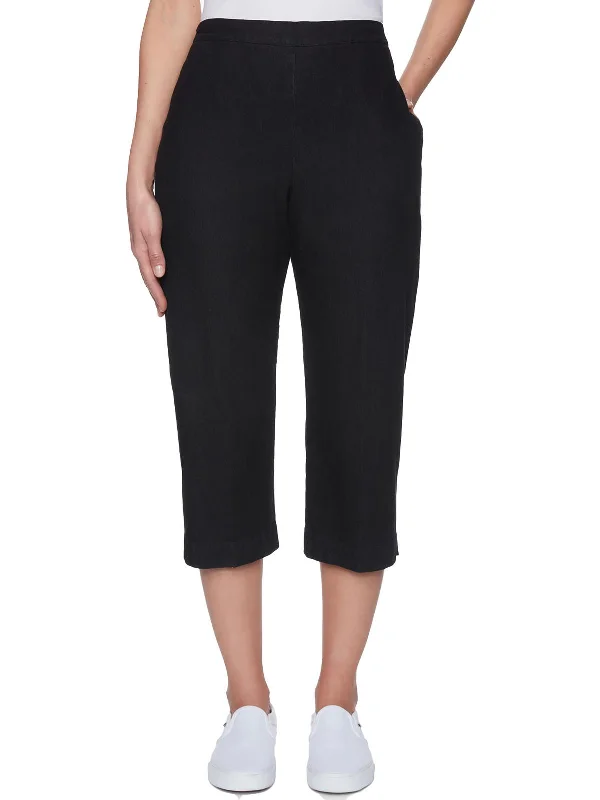 Petites Womens Comfort Waist Pull On Capri Pants