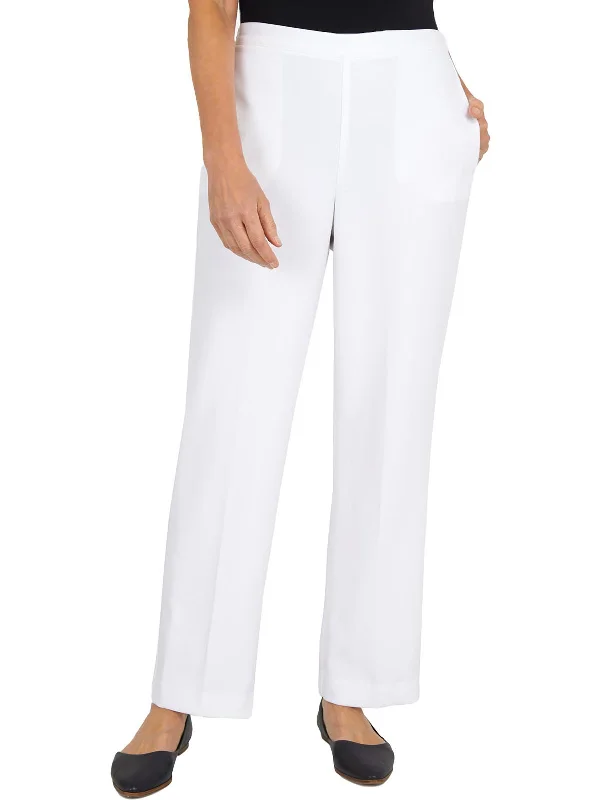 Womens Classic Fit High Rise Straight Leg Pants