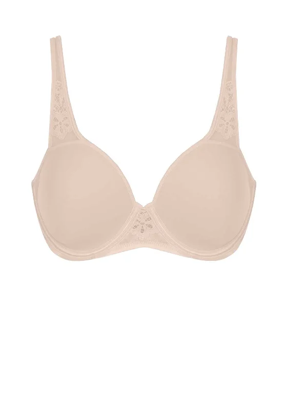 Elbrina Lace Trim Underwire Bra, Nude