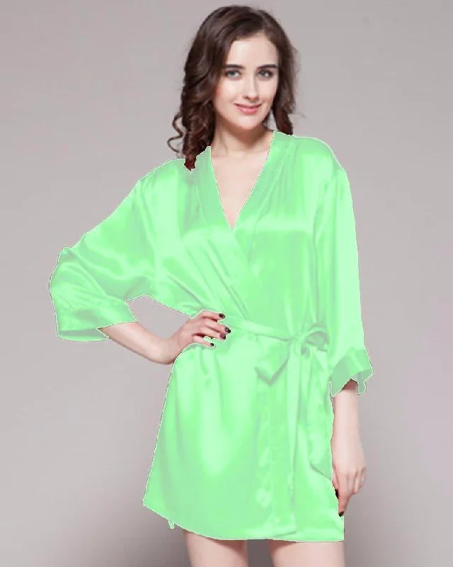 Pistachio Green - 100% Polyester Satin Gown - GWN 11 PG