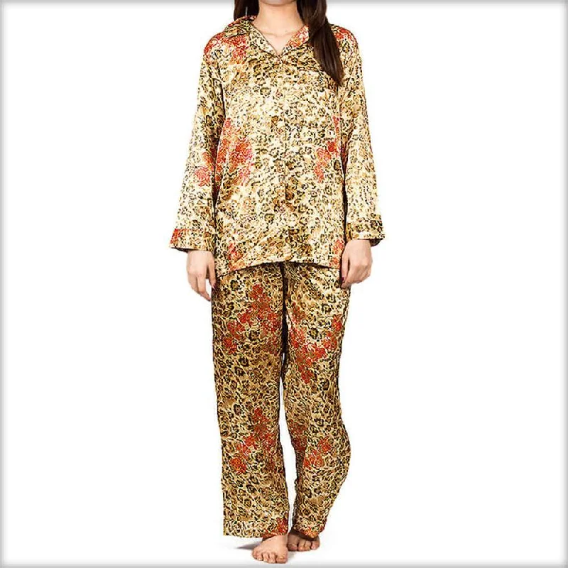 Yellow Printed Pajama Set Nightwear