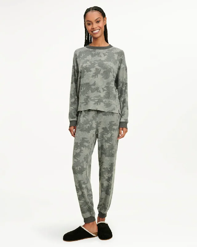 Elora Long Sleeve Jogger Set in Charcoal Camo